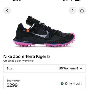 Nike Zoom Terra Kiger 5 Women's Shoes - Black and Pink Accents